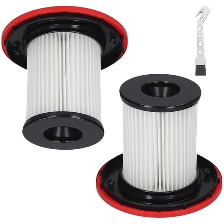 Set 2 filtre HEPA si perie de curatare pentru aspirator Bosch Unlimited Series 6, compatibil BKS611MTB/BCS611AM (inlocuieste 12033215), Multicolor, 3 piese