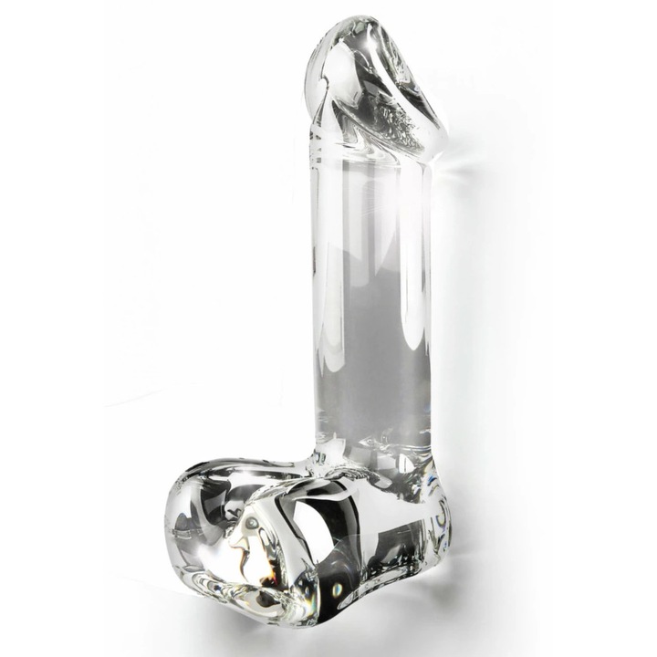 ToyJoy Glass Worxx átlátszó boroszilikát üveg dildó 18x3.5cm