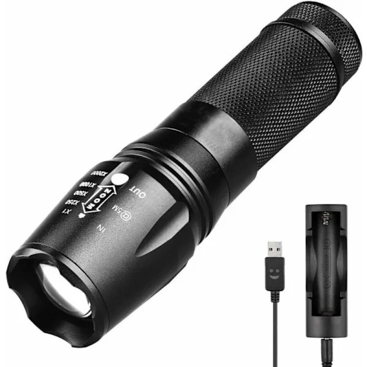 LED zoomolható lámpa, 2300 lumen, vízálló, 14x3.5cm