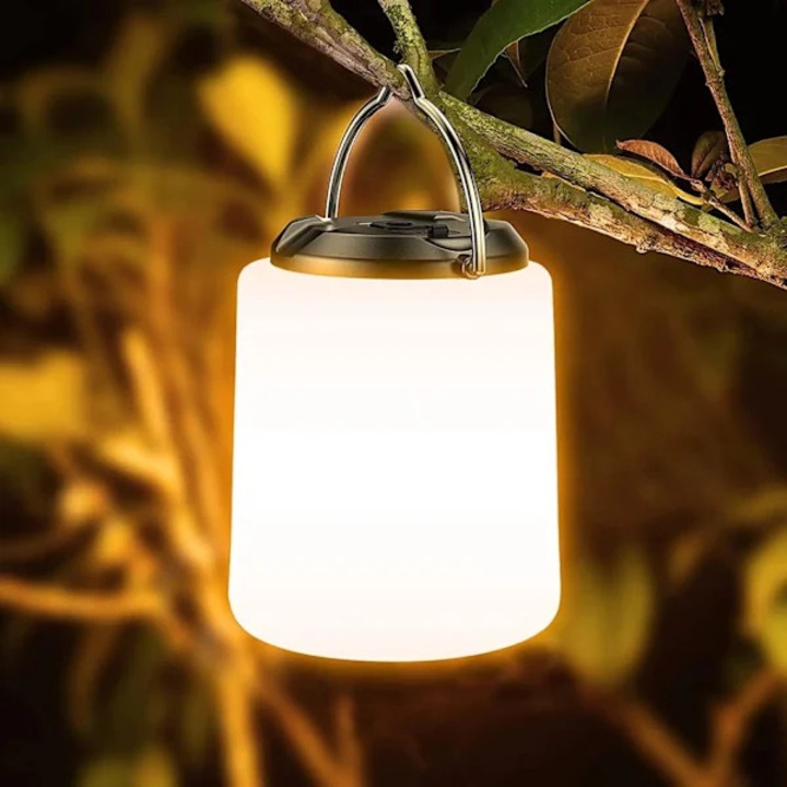 Къмпинг фенер LED, 3000K, топло бяло, водоустойчив, 2000mAh, димируем, ABS