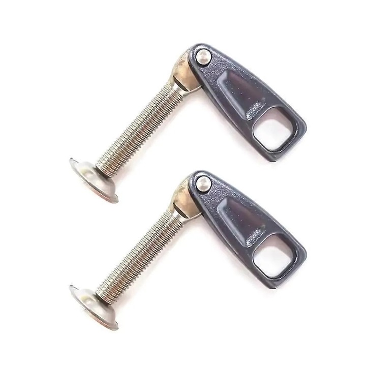 2 darabos készlet, Külső motor rögzítő bilincsek 663-43118-01-8D / 6F5-43116-00 / 6F5-43114-00, kompatibilis Yamaha E40G és 2-60HP, ABS+fém, Fekete/Fém