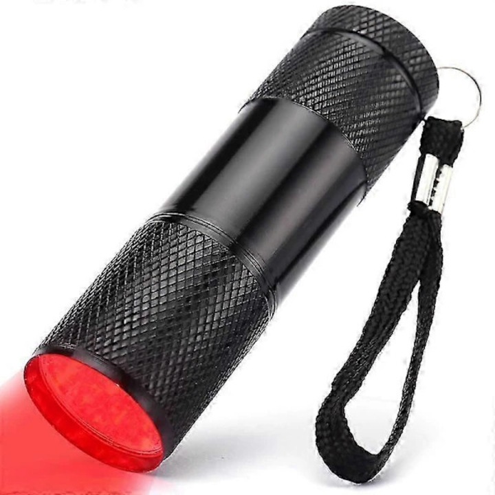Lanterna LED 670 nm, 9 LED, pentru oboseala retiniana, din aluminiu, anti-alunecare, impermeabila, Negru, 1 buc