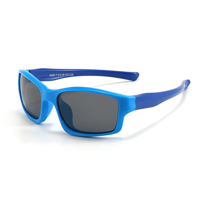 Kids Polarized Sunglasses (8202-C29) - Sport Type - Blue / Dark Blue