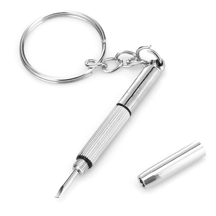 Glasses Screwdriver (ST1) - from Metal, 6 x 0.5cm - Silver