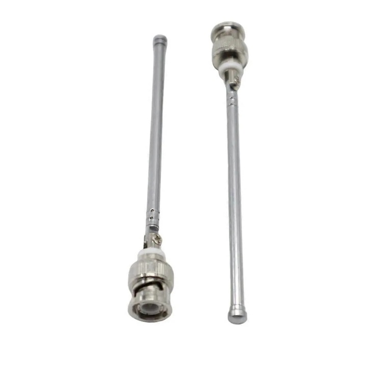 Mikrofon antenna, vevő antenna kompatibilis Sennheiser EW100/EW300/EW500 G1/G2 sorozattal, fém, tartós, könnyen telepíthető, ezüst, 2 darabos szett