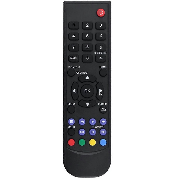 Távirányító/remote control helyettesítő N2QAYA000205, kompatibilis a Panasonic DP-UB150/DP-UB154/DP-UB450/DP-UB159/DP-UB154EG-K modellekkel, tartós műanyagból, 2 x AAA elemmel működik (elemek nem tartozék), Fekete, 1 db