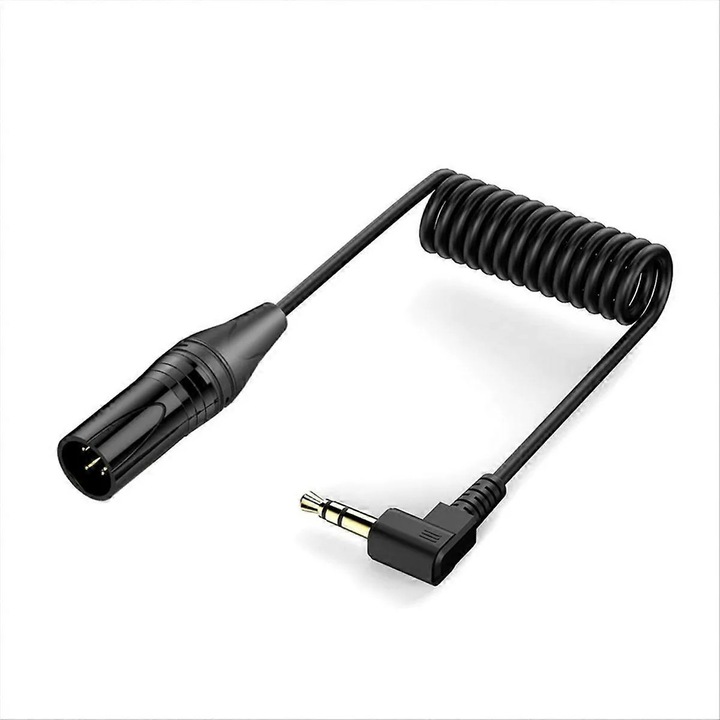 Audio kábel 3.5mm-es XLR dugóhoz, fekete, 1.5m