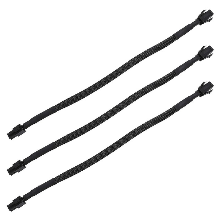 Set cabluri alimentare CPU 4 pini P4, negru, 30cm