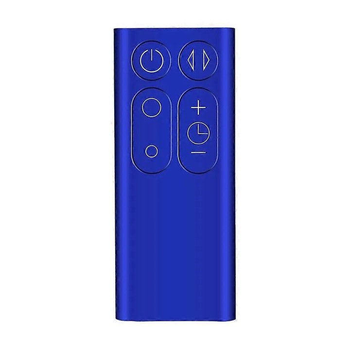 Távirányító/remote control kompatibilis AM11 TP00-val, lapát nélküli légtisztítóhoz/ventilátorhoz, CR2032 elemmel (nem tartozék), 8 m átviteli távolság, kék, 1 db