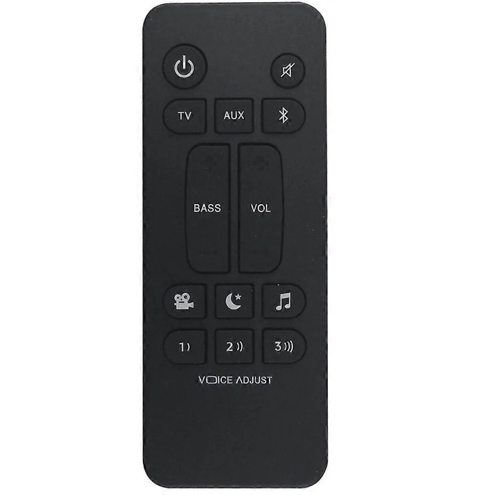Telecomanda de inlocuire, remote, RE6214-1/RE62141, compatibila cu Polk S1/S2/S3, Polk Signa S2/S3/S4, alimentare 2xAAA (baterii neincluse), negru, 1 buc