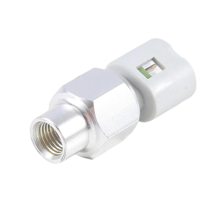 Senzor presiune ulei 497610324R, compatibil cu Renault Clio/Megane/Laguna/Kangoo, 2 pini, metal+plastic, argintiu/alb, 1 buc, 54mm