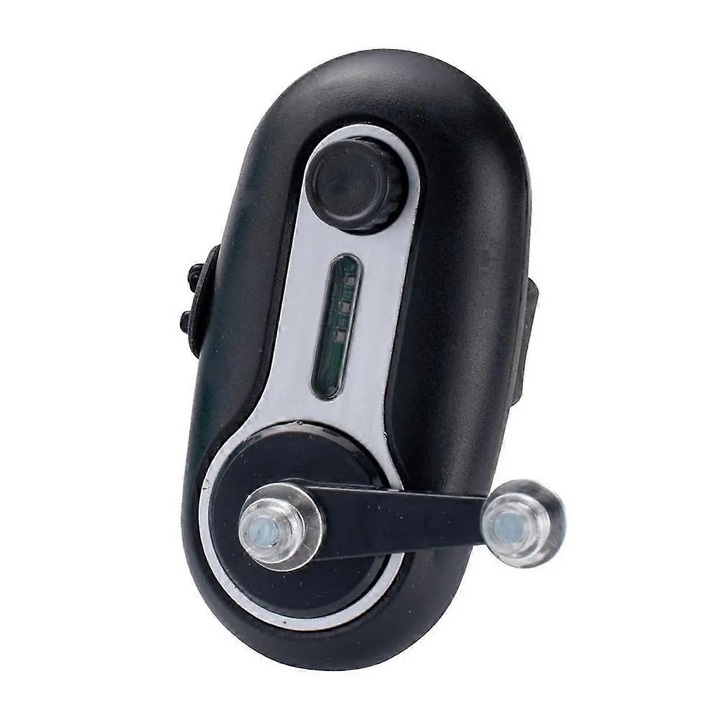 Avertizor electronic pentru pescuit, indicator/sonerie pentru undita, cu buzzer sensibil si lumina LED, din ABS rezistent la apa, negru, 1 bucata