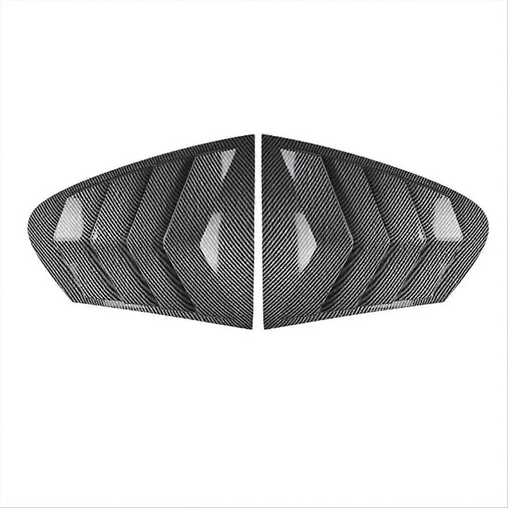 Capac oblon geam spate pentru BMW 5 Series F10 (2011-2017), imitatie fibra de carbon, ABS, potrivire directa, negru, 1 pereche