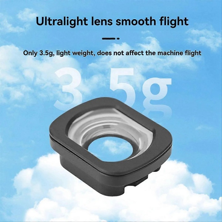 Lentila augmentata pentru drona Flip, unghi larg, negru, 3.5g