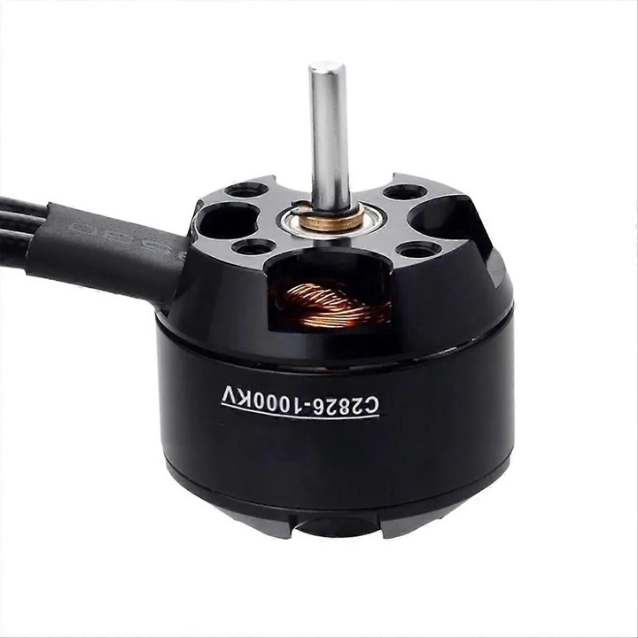 Безчетков мотор 2826 1000KV черен 3.0x4.0mm за RC самолет