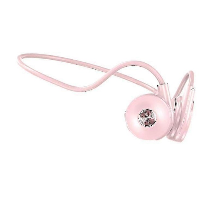 Csontvezetéses Bluetooth fejhallgató, vezeték nélküli sport headset, vízálló, könnyű, sztereó, rózsaszín, 1 db, 15x13x4.8 cm