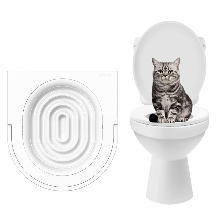 Macska WC-hez szoktató készlet, újrafelhasználható, univerzális, változtatható méretek
