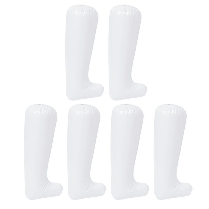 Set suporturi umflabile pentru cizme din PVC – 3 perechi, cu supapa anti-retur, usor si portabil, Alb, Universal