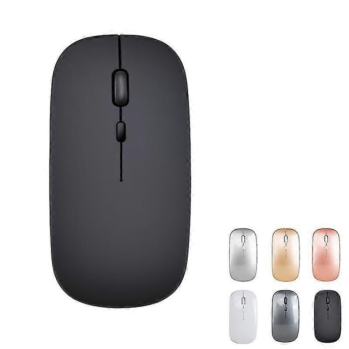 Vezeték nélküli egér M802, optikai egér 2.4G újratölthető, 3 DPI fokozat 800/1200/1600, 500mAh akkumulátor, USB vevő és töltőkábel mellékelve, vékony ergonomikus kialakítás, csendes kattintás, 10m hatótávolság, Többszínű, 1 db