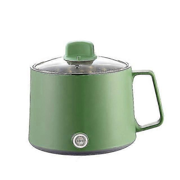 Oala electrica multifunctionala mini, cratita electrica 1.8L, strat antiaderent Tao Jing, doua trepte de putere 300-600W, oprire la supraincalzire si protectie anti-scald, Verde, 1 buc