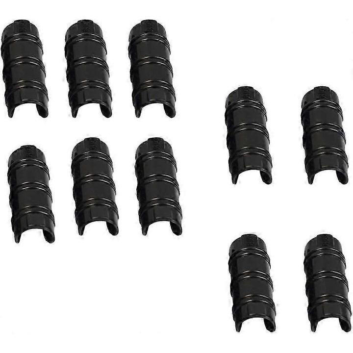 Cleme pentru sere, set 10 bucati, ABS, negru, 6.1x2.2x2.2cm