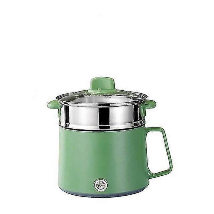 Oala electrica multifunctionala, cu interior antiaderent Tao Jing, putere 300-600W cu doua trepte, verde, 1.8L