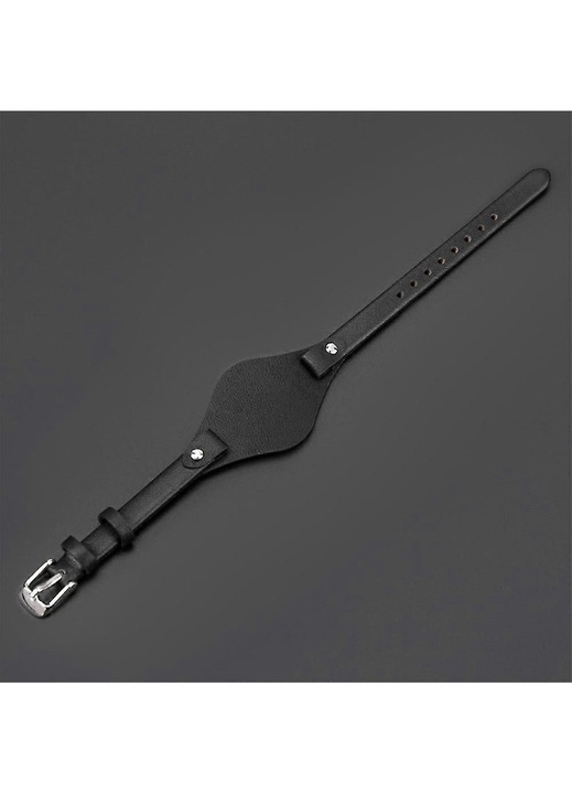 Curea pentru ceas din piele naturala, cu catarama din otel, compatibila cu Fossil ES3077/ES2830/ES3262/ES3060, Negru, 8mm, 210mm