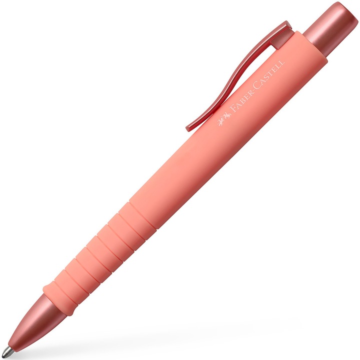 Химикалка с механизъм Faber-Castell Polyball Urban 2025, Корал, XB