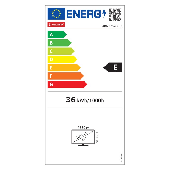 Televizor Allview LED 40ATC6200-F, 101 cm, Full HD, Clasa E