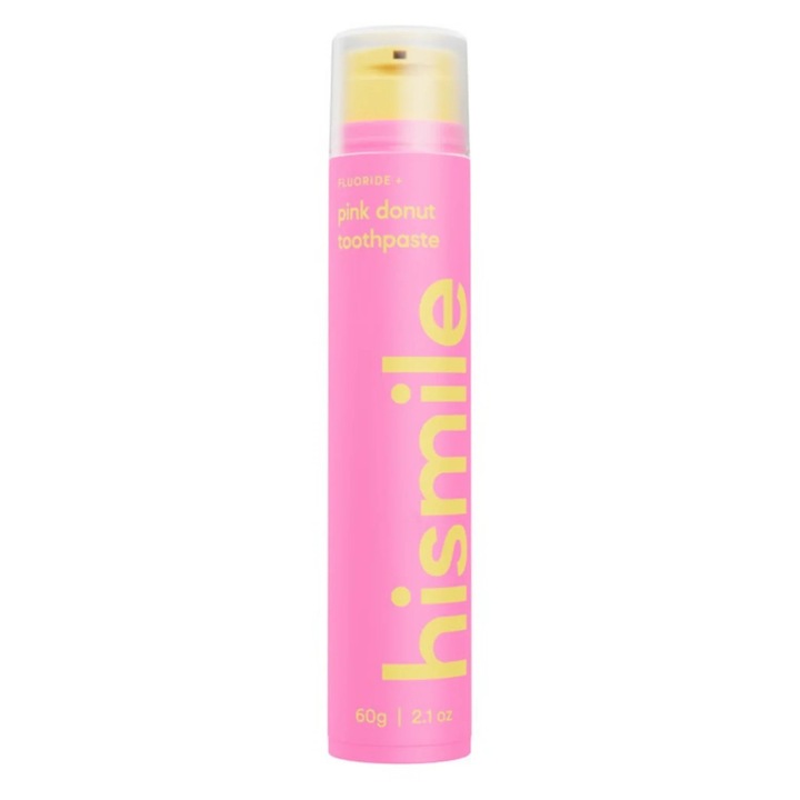Паста за зъби с флуор и аромат на понички, Pink Donut, Hismile, 60 g