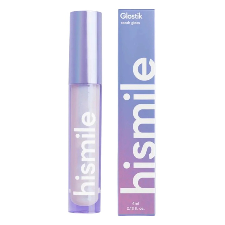 Гланц за моментно избелване на зъбите за перлена блясък, Glostik Tooth Gloss, Hismile, 4 ml