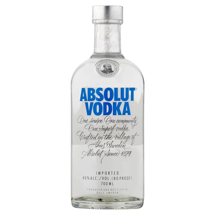 Vodcă Absolut Blue 1.75L, 40% alcool, standard