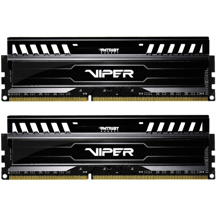 Patriot Viper 3 8GB (2x4GB) DIMM Memória, DDR3, 1600MHz, CL9, 1.5V, XMP, Fekete hűtő