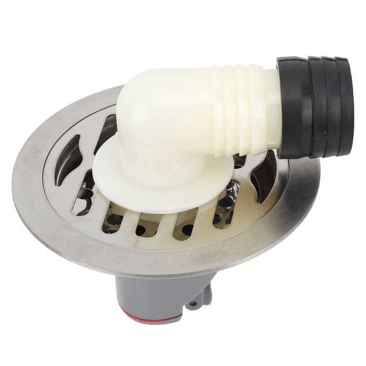 Set scurgere rotunda inox 10cm, 50-75mm, antiderapant, accesoriu 5 piese