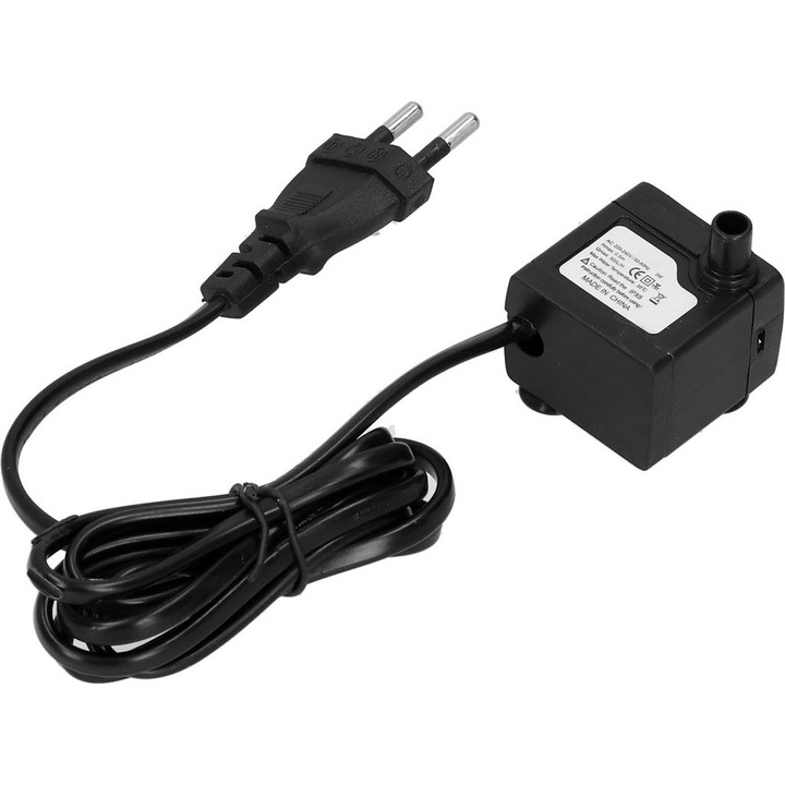 Pompa submersibila mini 3W 80GPH pentru acvariu si gradina de roca