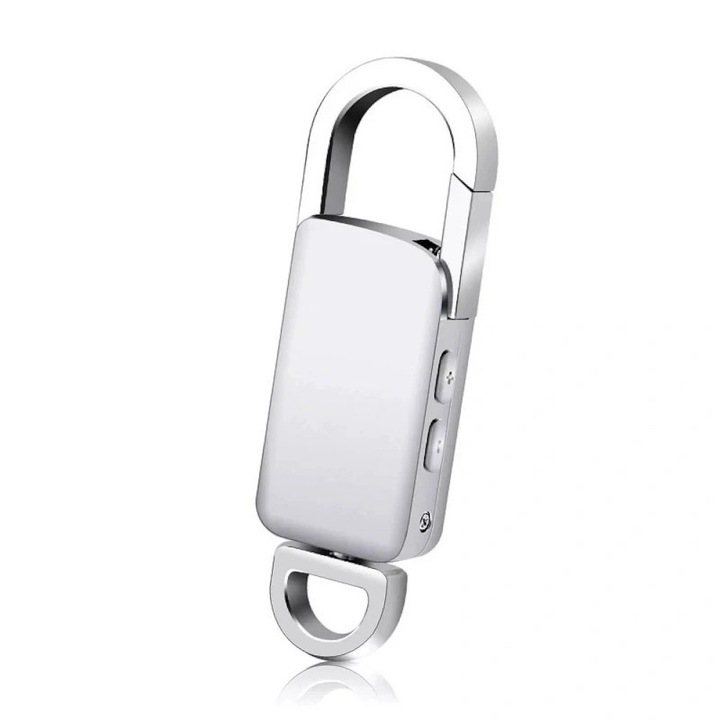 JNN S20+ reportofon tip breloc, 16GB, carcasa metalica, activare vocala, conectare la telefon, MP3 Player