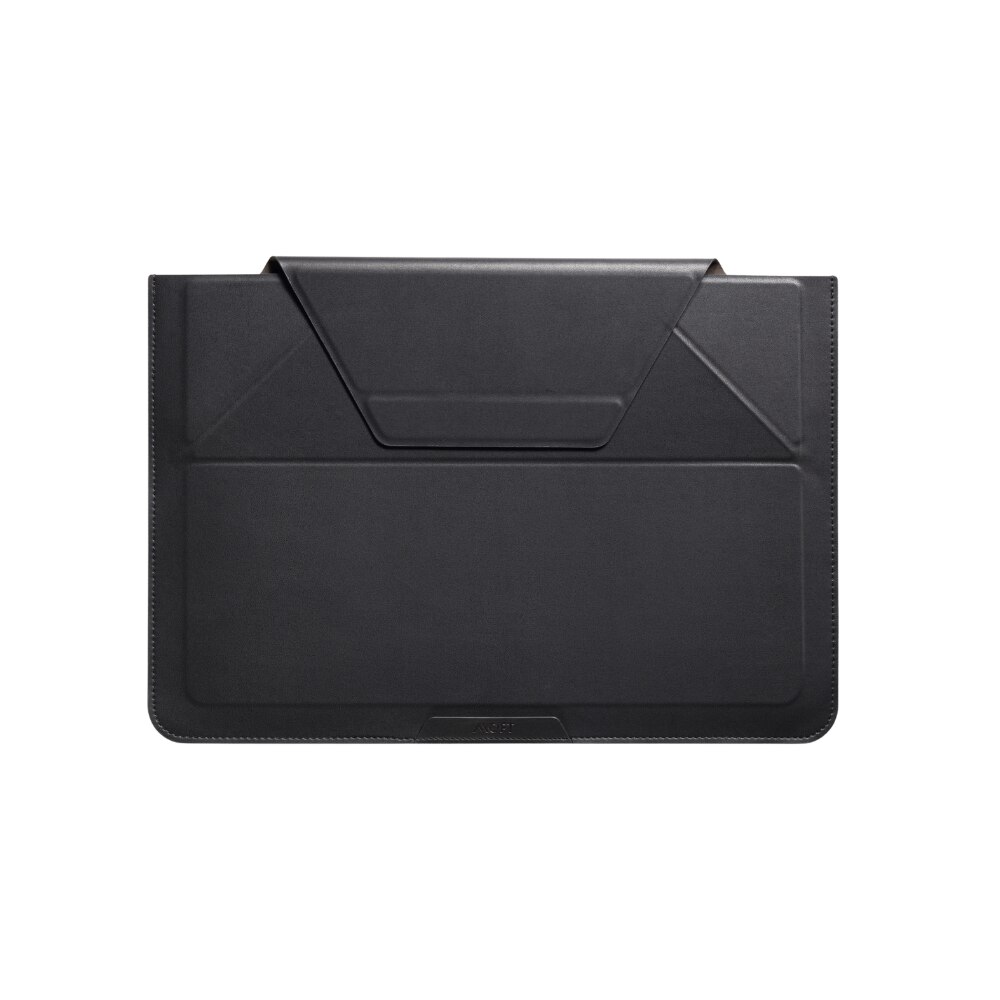 Moft, Husa pentru laptop din piele ecologica cu suport integrat Sleeve 14", Negru, 14"