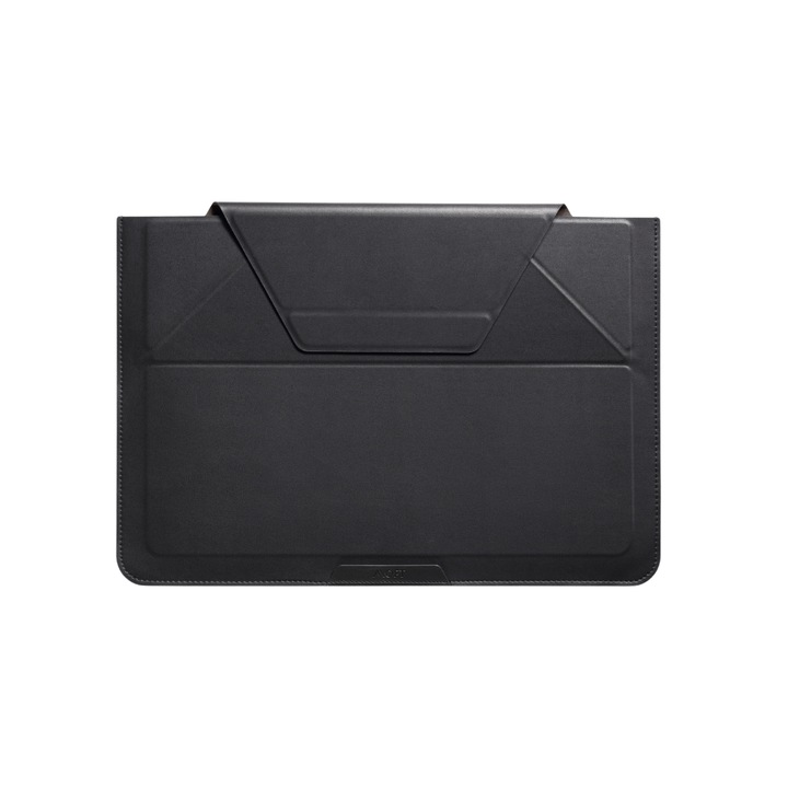 Moft, Ökológiai bőr laptop tok beépített állvánnyal, Sleeve 14", Fekete, 14"