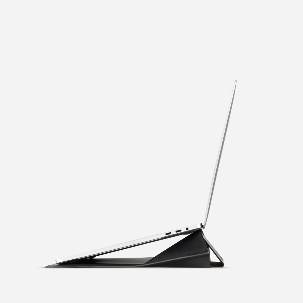 Moft, Husa pentru laptop din piele ecologica cu suport integrat Sleeve 14", Negru, 14"