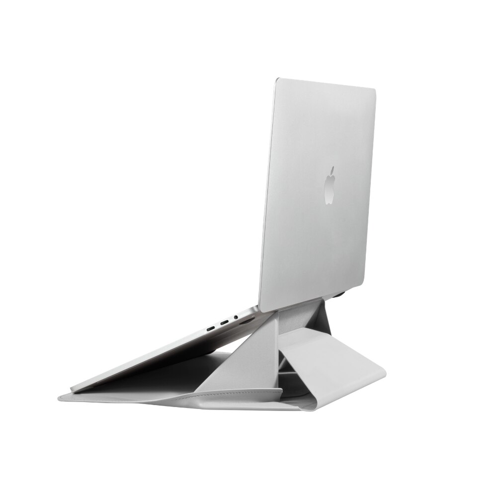 Moft, Husa pentru laptop / sleeve din piele ecologica cu stand integrat Misty Cove, Alb, 15"