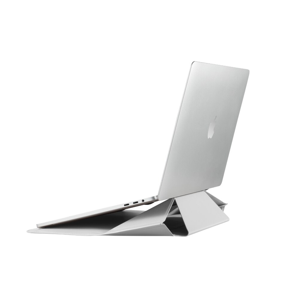 Moft, Husa pentru laptop / sleeve din piele ecologica cu stand integrat Misty Cove, Alb, 15"
