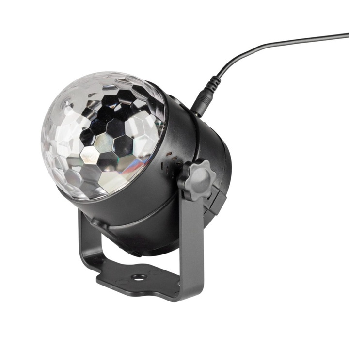 SAL DL80R projektoros party lámpa, RGB LED, 80 mm átmérő, álló vagy körbe forgó fényeffekt, akár 100 m2-re