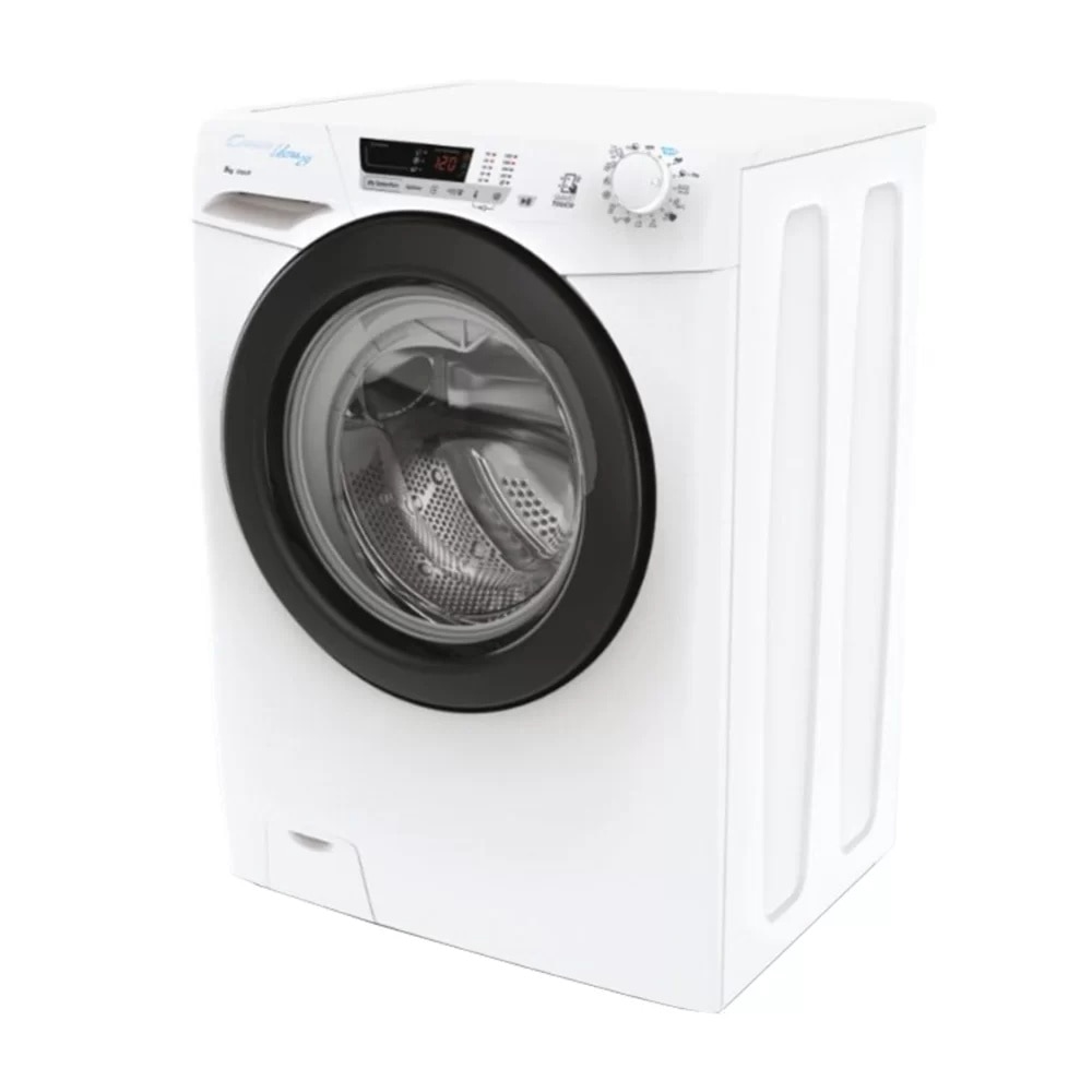 Masina de spalat rufe Candy HCU1292DB/1-S, 9 kg, 1200 RPM, 16 programe, Clasa D, Kilo Detector, Calcare usoara, Alba