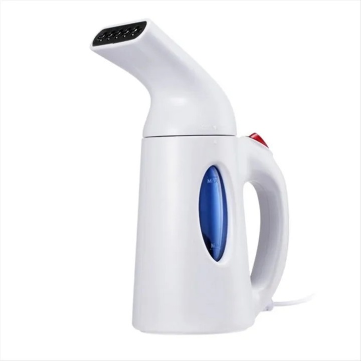 Defrosor de haine portabil 160ml, abur puternic, compact, alb