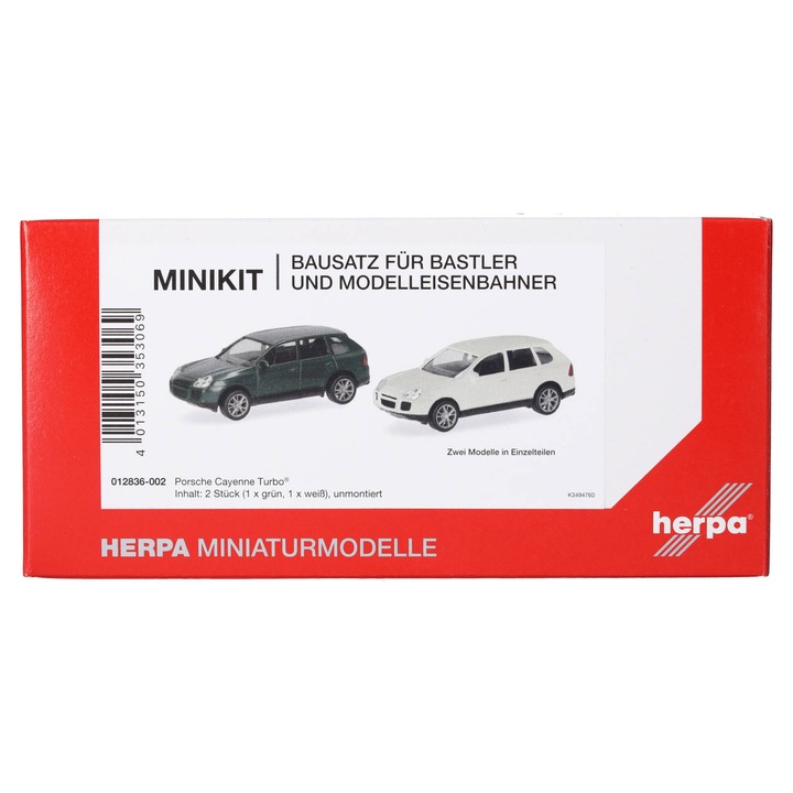 Herpa Minikit készlet, Porsche Cayenne Turbo, zöld és fehér, H0, 012836-002