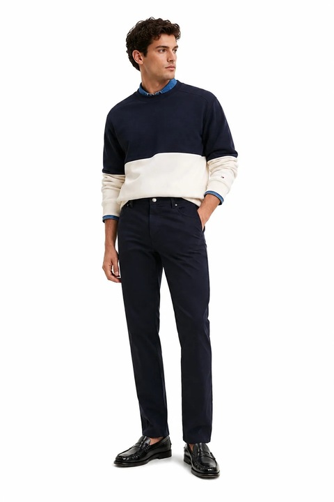 Pantaloni barbati Tommy Hilfiger MW0MW39911, Bleumarin
