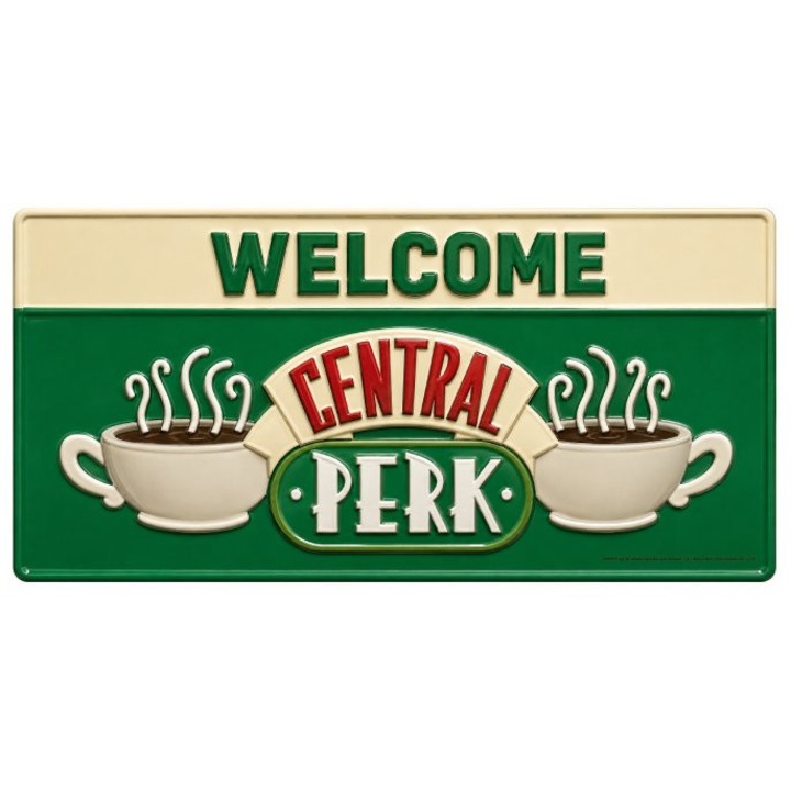 Fémtábla Pyramid Friends Welcome To Central Perk