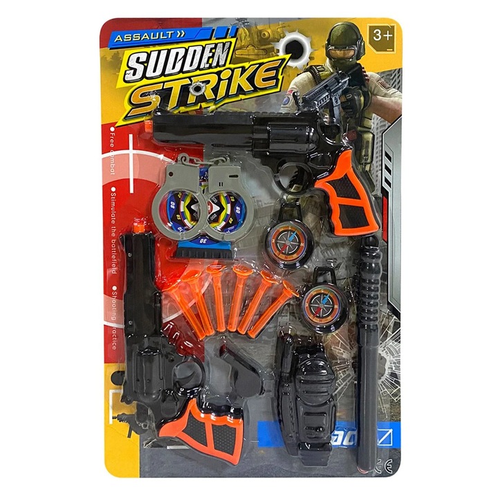 Set de Joaca Pistoale & Accesorii de Politist - 10 piese