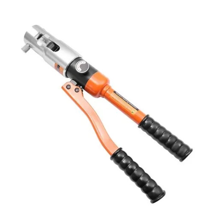 Kézi hidraulikus présgép, présfogó, CW-1632, Erő 10 t, V pofák 5 db V12/V15/V18/V22/V28, Löket 20 mm, Narancssárga