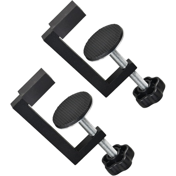 Set 2 Menghine G Ajustabile, Aluminiu si Otel Carbon, Negru, Dimensiuni Variabile